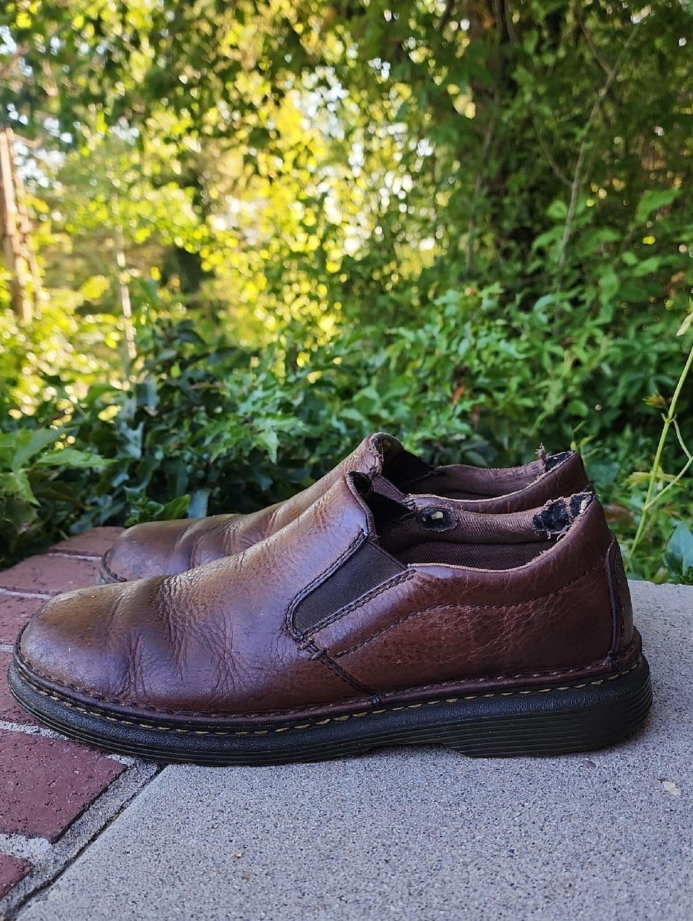 Dr. Martens Brown Leather Slip-On Loafers